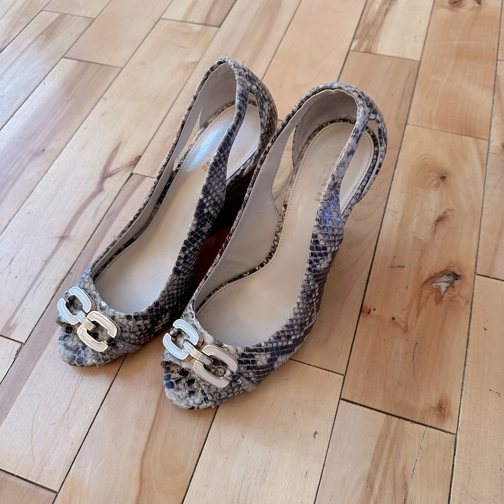 Coach Larchmont Peep Toe Wedge. Size 8.5 Love these